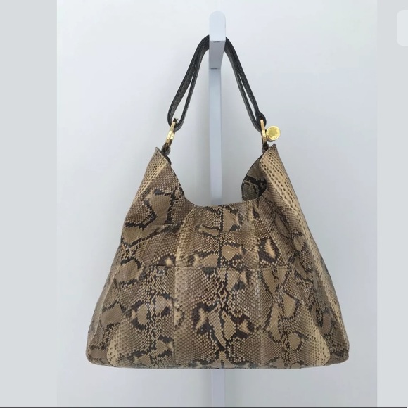 MICHAEL KORS PYTHON HOBO STYLE SHOULDER BAG GOLD HARDWARE NWOTS! - Picture 7 of 12
